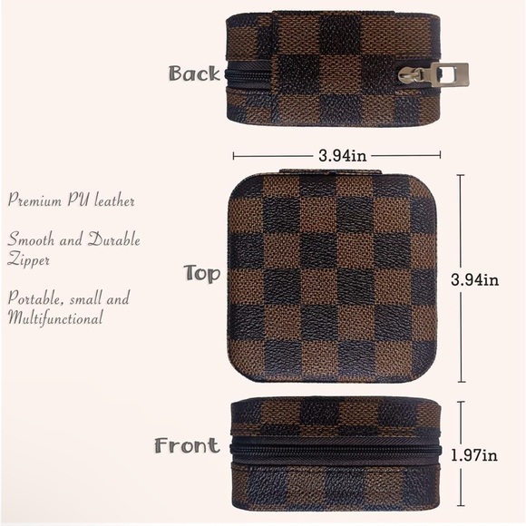 Damier Checkered brown Jewelry Box - Picture 4 of 4